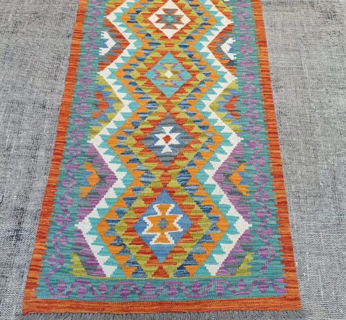 0392 Kelim Afghan (196x77 cm) - Image 4