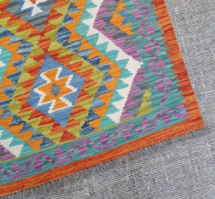 0392 Kelim Afghan (196x77 cm) - Image 3